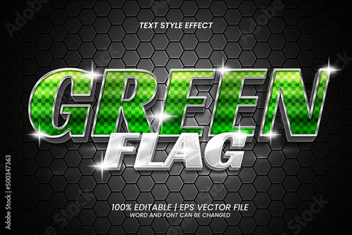 Green Flag Editable Text Effect Luxury Style