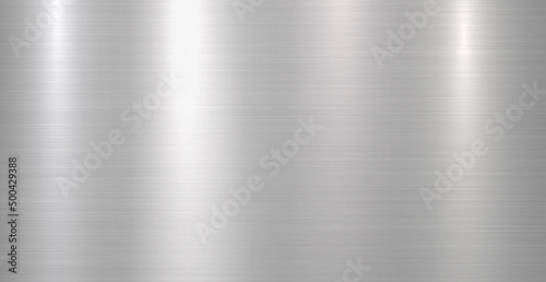 Stylish panoramic background silver steel metal texture - Vector