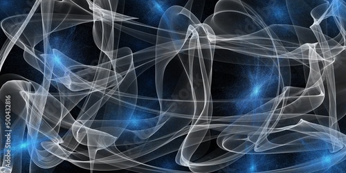 Abstract blue and white smoke background