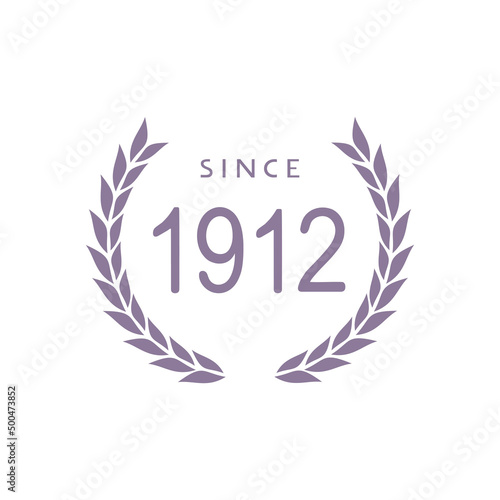 Since 1912 year symbol