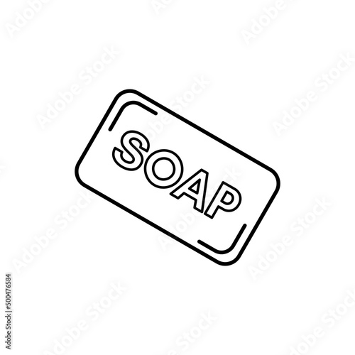 Mydło, kostka mydła - ikona wektorowa