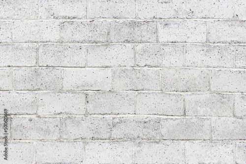 concrete blocks wall background closeup, white texture, 