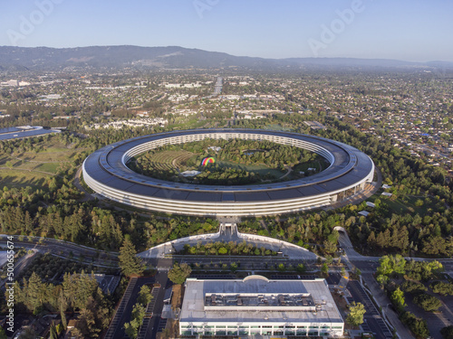 Silicon Valley Landmark from Above in the Morning