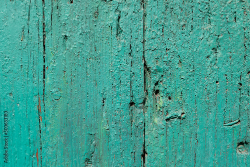 Background picture made of old green wood boards