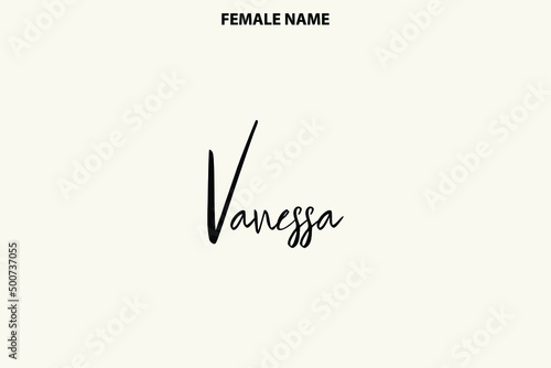 Vanessa Female Name Street Art Bold Text Design
