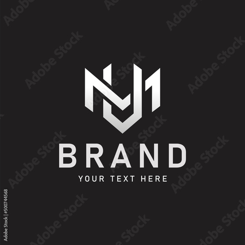 MU or UM letter logo design