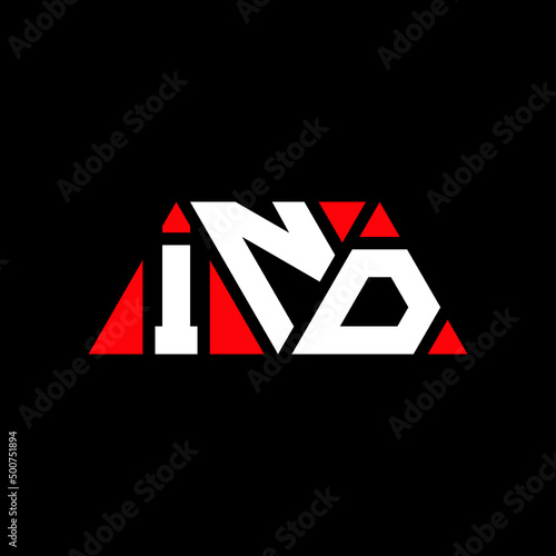 IND triangle letter logo design with triangle shape. IND triangle logo design monogram. IND triangle vector logo template with red color. IND triangular logo Simple, Elegant, and Luxurious Logo...
