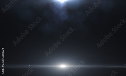 Lens Flare light over background. Easy to add overlay or screen filter over photos