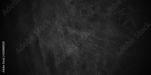 Rock abstract black wall background. dark plastered wall background