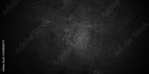 Rock abstract black wall background. dark plastered wall background