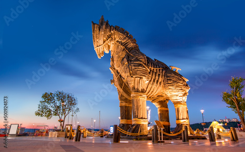Trojan horse at sunset - Canakkale Turkey