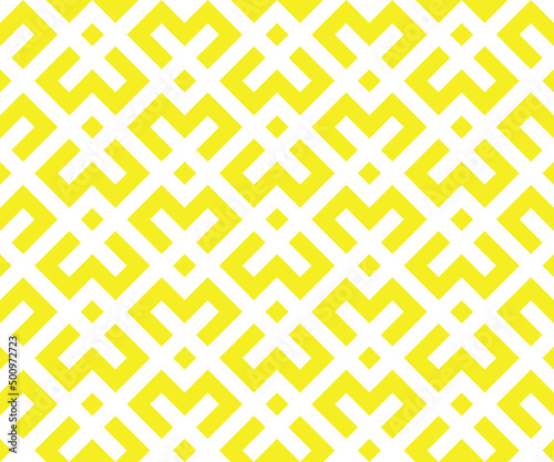 Abstract geometric pattern. A seamless vector background. White and yellow ornament. Graphic modern pattern. Simple lattice graphic design