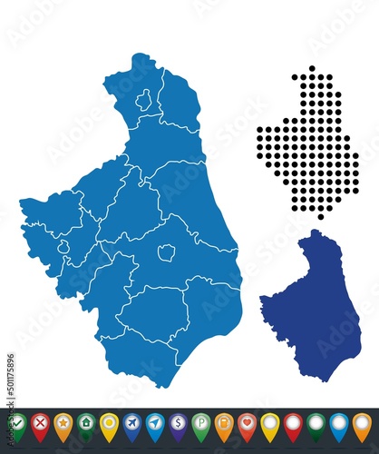 Set maps of Podlaskie Voivodeship