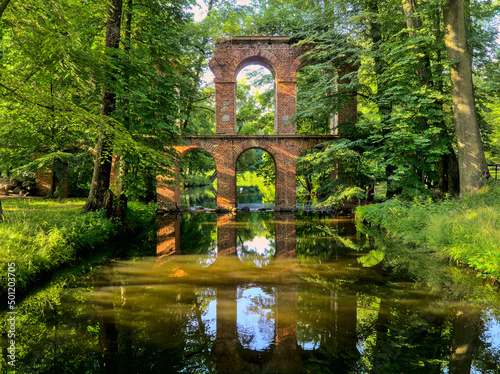 Aqueduct in Arkadia Park near Nieborów in Poland