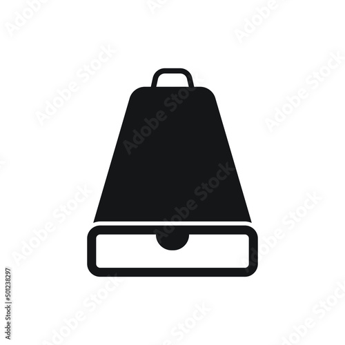 Cowbell instrument icon design. isolated on white background