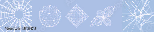 Sphere. Octahedron. 3d vector wireframe object. Illustration with connected lines and dots. Geometric shape for Design. Abstract grid design. Connection structure. Technology style.