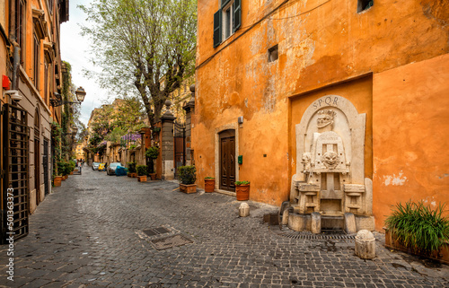 The streets of Rome, Italy. Rome architecture and landmark.