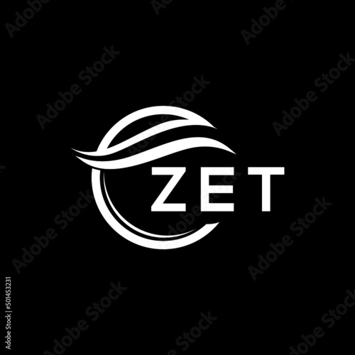 ZET letter logo design on black background. ZET creative initials letter logo concept. ZET letter design. 