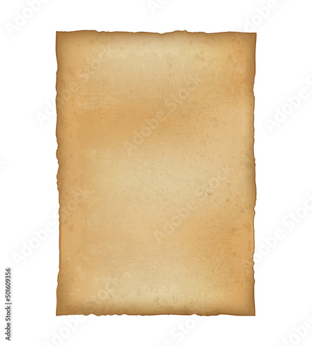 Ancient Paper, Parchment Scroll, realistic vector illustration
