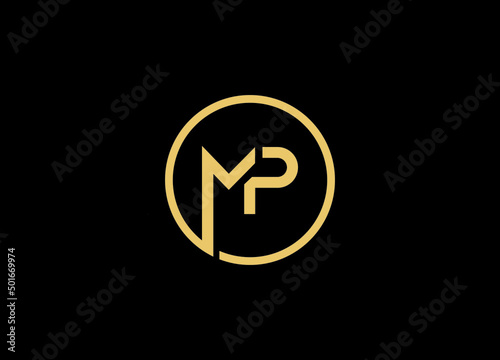 Initial MP letter Logo Design vector Template. Abstract Letter MP logo Design