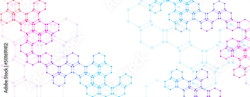 Molecular structure. Biotechnology presentation template vector background