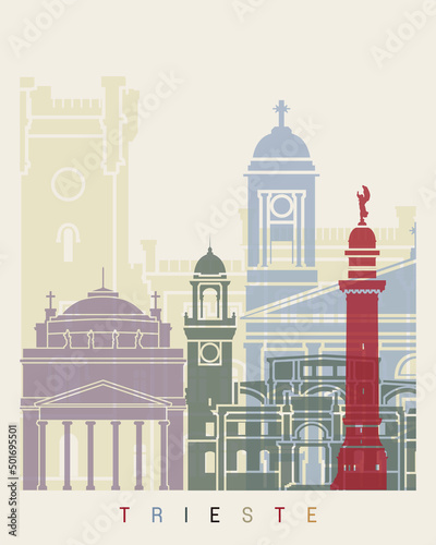 Trieste skyline poster