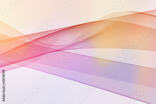 Abstract wave element for design. Smooth light wavy gradient surface 3d render