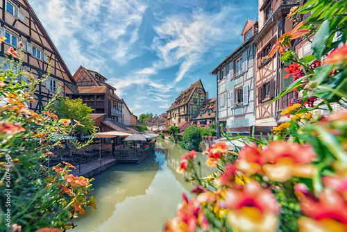 Architecture in the town of Colmar, France