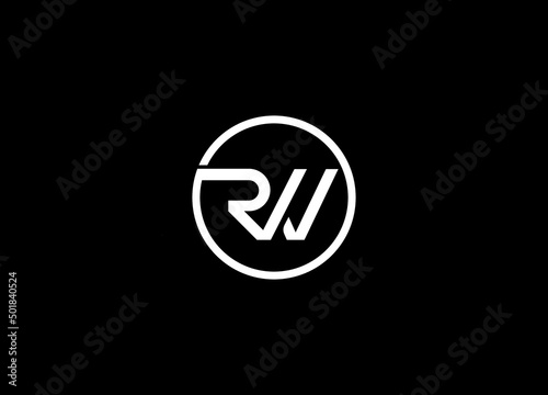Initial RW letter logo with creative modern business typography vector template. Creative letter RW logo design.