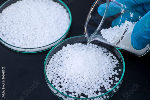 Sodium nitrate used in laboratory or industry