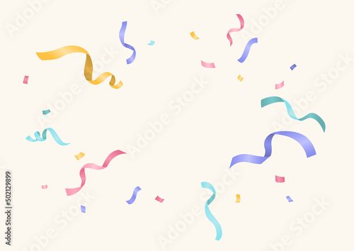 Vector illustration of confetti in pastel colors.