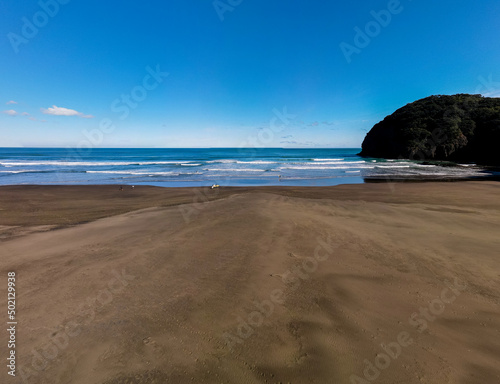 Black sand beach, Piha - West Coast of New Zealand 