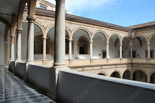 norman palace (actual parliament) in palermo in sicily in italy 