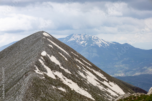 the top of Monte Alpi. Monte Alpi, Lucan Apennines, Basilicata, Italy