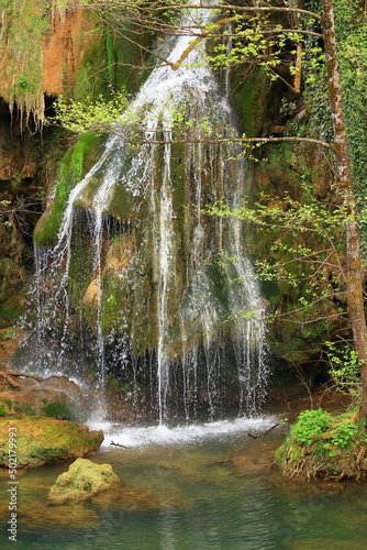 Waterfalls in famous touristic destination Rastoke, Croatia 