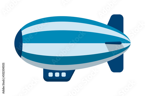 Colorful airship ( blimp ) vector illustration