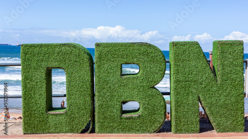 Durban Letters Sign DBN Beach Ocean Landscape
