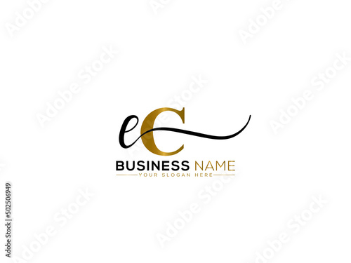 Signature EC Logo Icon, Letter Ec ce Signature Logo Vector For All Kind Of Use