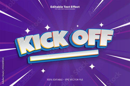 Kick Off editable text effect in modern trend style