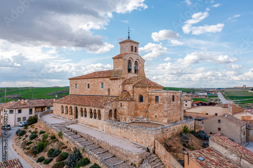 church Santa Maria del Rivero, romanesque style landmark and public monument from 12th century, in San Esteban de Gormaz, Soria, Spain
