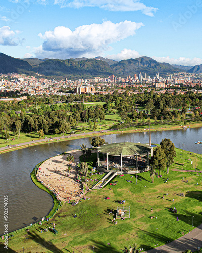 urban landscape of the city of Bogotá, capital of Colombia and located in South America