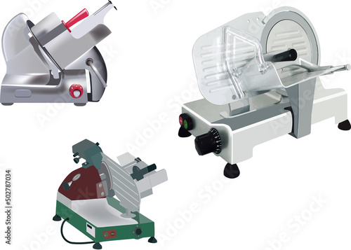 various types of electric slicers for catering-