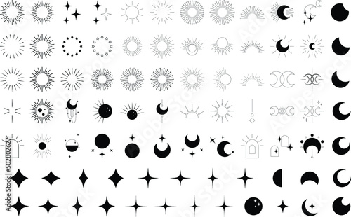 Set of celestial monoline elements