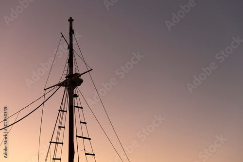 Mast of sailing boat