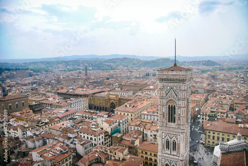 Beautiful aerial view of Florence Italy