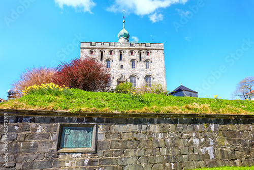 Rosenkrantz Tower and Bergenhus Fortress in Bergen, Norway