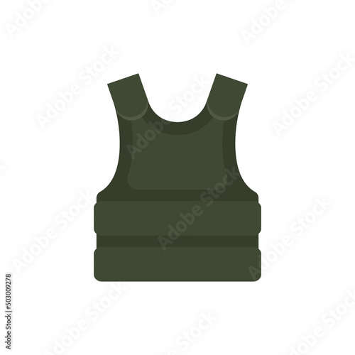 Bulletproof vest icon. Vector illustration. Isolated.