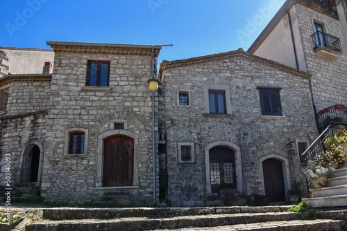 View of the old houses in Gesualdo, a small village in the province of Avellino, Italy