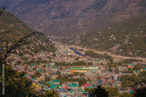 Landscape of a town on hills on a sunny day in Port-au-Prince, Haiti