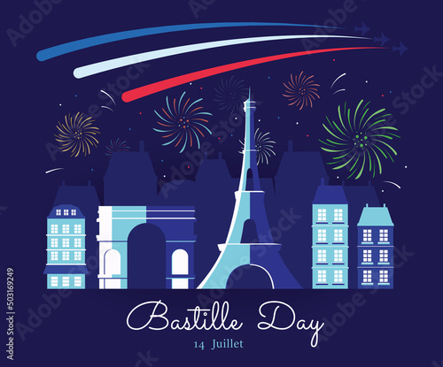 bastille day 14 July card